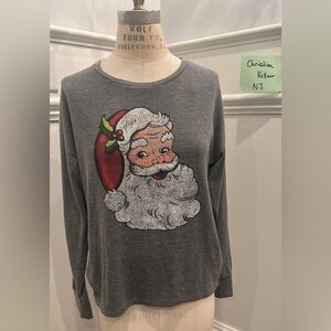 Modern canvas soft and cozy Santa top